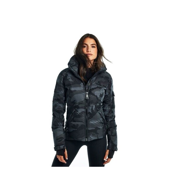 SAM. Freestyle Black Camo down puffer jacket size S - Picture 11 of 12